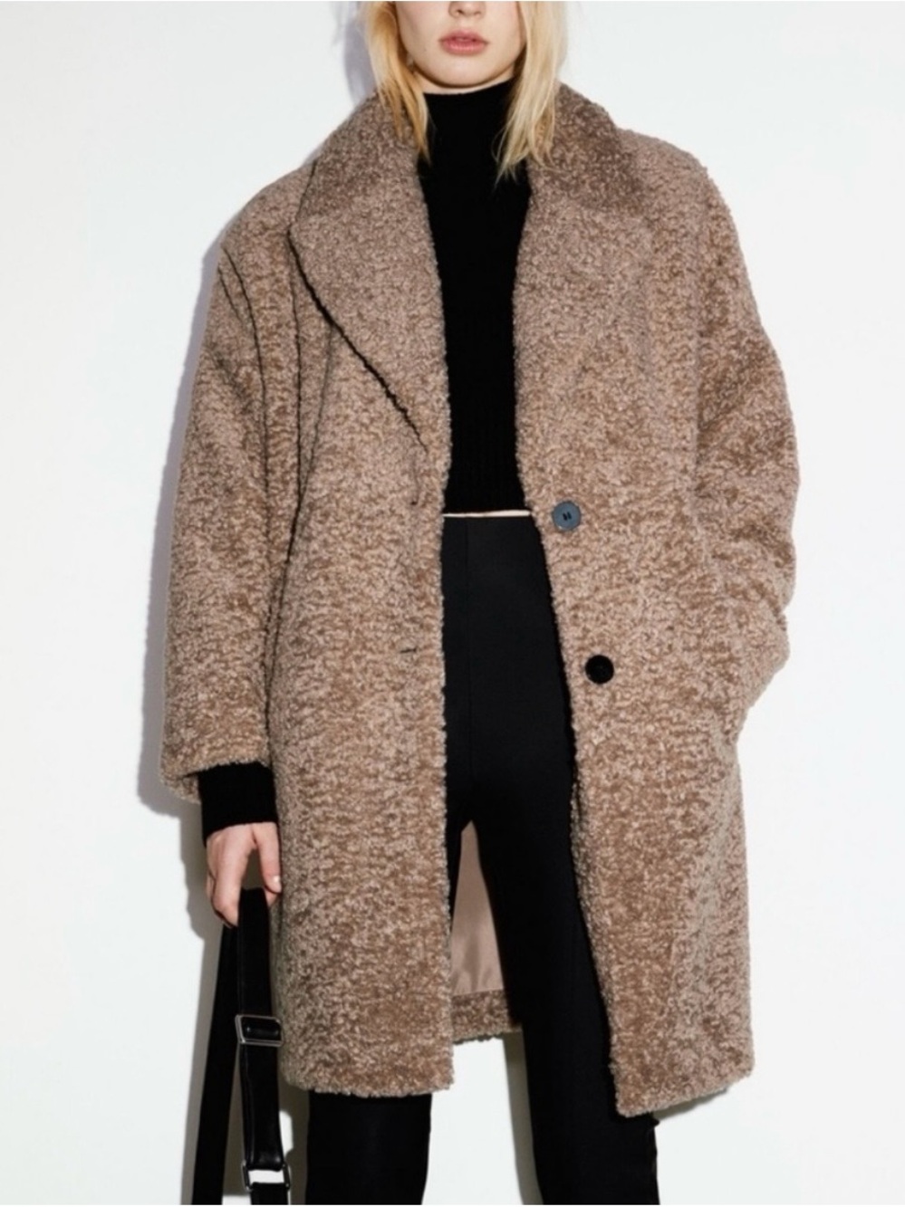 Zara Textured Teddy Jacket